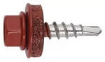 Csavarker Kft Df. önfúró lemezcsavar 4.8*35mm fához+EPDM RAL 8004 rézbarna