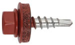 Csavarker Kft Önf. Htl lemezcsavar 4.8*35mm fához+EPDM RAL 3009 Rozsdapiros