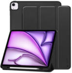 Tech-Protect Apple iPad Air 13 (2024) tablet tok (SmartCase) on/off funkcióval, Apple Pencil tartóval - Tech-Protect - fekete (ECO csomagolás) (TP308651)