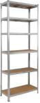 Dedra Fém raktári polc ezüst 6 MDF polc 90x40x224cm (N1415) (N1415)