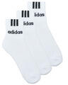 adidas Zoknik 3-Stripes Linear Half-Crew Cushioned Socks 3 Pairs Fehér M