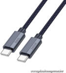  Sötétkék Hoco U134 USB-C - USB-C kábel (QC3.0, PD, 5A, 240W, 1, 8 m) (6942007620093)