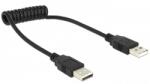 Delock USB A/A Switch/Összekötõ kábel tekercselt 0.2-0.6m Delock 83239