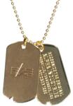 Alpha Industries Dog Tag Necklace dögcédula - Gold (2862315)