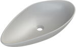CeraStyle OLIVE - PULTRA ültethető - Top Counter - porcelán mosdó - MATT SZÜRKE - 75 x 38 cm (OC051L11W133) - globalvivamarket