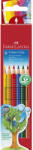 Faber-Castell Színes ceruza készlet, háromszögletű, FABER-CASTELL "Grip 2001", 6 különböző szín (112406)
