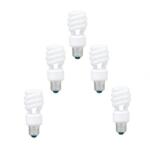 Panasonic SET 5 becuri fluorescent Panasonic, soclu E27, putere 22W, forma spirala, lumina alb calda, alimentare 220 - 240 V, EFD22E27HD3E-5 (timbru verde 2.25 lei) (EFD22E27HD3E-5)