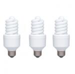 Panasonic SET 3 becuri fluorescent Panasonic, soclu E27, putere 18W, forma spirala, lumina alb calda, alimentare 220 - 240 V, EFD18E27HD-3 (timbru verde 1.35 lei) (EFD18E27HD-3)