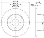 MINTEX féktárcsa MINTEX MDC359 for FIAT (MDC359)