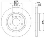 MINTEX féktárcsa MINTEX MDC1384C for BMW (MDC1384C)