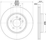 MINTEX féktárcsa MINTEX MDC1403C for BMW (MDC1403C)