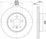 MINTEX féktárcsa MINTEX MDC1719C for BMW (MDC1719C)