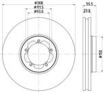 MINTEX féktárcsa MINTEX MDC2719 for FORD (MDC2719)