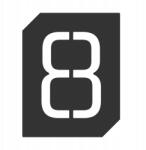 Gamet számtábla Szám 8 öntapadós 70mm (AD600-8-L36)
