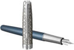 Parker Royal Sonnet Premium Töltőttol Metal Blue Króm klipsz 18 Karátos arany M-es hegy (7040328000)