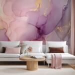 Dovido Tapet marmură acuarelă violet cu auriu - 245x165