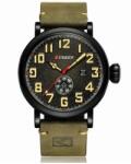Curren Military Watch - Ceas Bărbătesc Armata Outdoor - Curea Piele Autentică - Rezistent 30 m (8288) Ceas