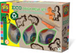 SES Creative Set creativ - Plastilina eco cu unelte din lemn, set mare (24919)