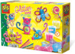 SES Creative Set copii de creat animale din plastilina cu accesorii si sclipici (00417)