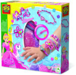 SES Creative Set creativ pentru copii - Bratari cu margele, sclipici si accesorii decorative (14128)