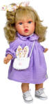 Nines D'Onil Papusa Nines D'Onil, Susette Plumeti, cu parul blond, cu sunete, cu rochie mov, cu miros de vanilie, 45 cm (4523) Papusa