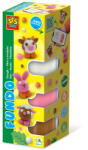 SES Creative Plastilina colorata vegana FunDo - Animale de la ferma (3 x 90 gr - 1 x 40 gr) (00811)
