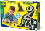 SES Creative Set creativ mulaj si pictura - T-rex cu schelet fotoluminescent (14206)
