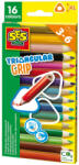 SES Creative Creioane colorate triunghiulare XL - 16 bucati (14692)
