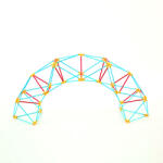 Hape Jucarie din bambus Flexistix - Cupola Geodezica (177 piese) (E5564A)