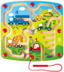 Hape Jucarie din lemn - Labirint magnetic santier si numere (E1713A) - delphionline
