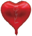 Balloons4party Balon folie inima rosie trandafir 45cm - articole-petreceri - 7,99 RON