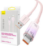 Baseus Cablu de incarcare rapida Baseus USB la USB-C 6A, 1 m (roz) (CATS010504)