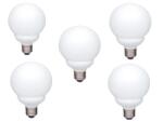 Panasonic SET 5 becuri fluorescent Panasonic, soclu E27, putere 13W, forma sferic, lumina alb calda, alimentare 220 - 240 V, EFG13E282V-5 (timbru verde 2.25 lei) (EFG13E282V-5) - pc-ieftin