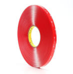 3M Kétoldalas ragasztószalag, Szélesség 12 mm, 1 mm vastag, akril, áttetsző, -35-90 °C, 5.5 méter
