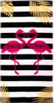 Strandex Kft FLAMINGO GOLD Strandtörölköző fekete 165x90cm (8030832232012)