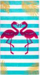 Strandex Kft FLAMINGO GOLD Strandtörölköző türkiz 165x90cm (5999578420097)
