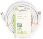 Nedis Cablu antena si satelit F tata - F tata 10m dublu ecranat alb Nedis CSGL41000WT100 (CSGL41000WT100) - drumix