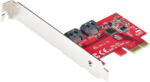StarTech 2P6G-PCIE-SATA-CARD, PCIe, SATA, Vörös, ASMedia - ASM1161, 6 Gbit/s, 0 - 85 °C (2P6G-PCIE-SATA-CARD)