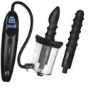 Master Series Stimulator Anal Rosebud Driller Deluxe Set, Suctiune, Impingere, Vibratii, Silicon, USB, Negru