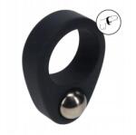 LEVELZ Inel de Penis Single Weighted Ball, Silicon, Negru, 78 gr Inel pentru penis