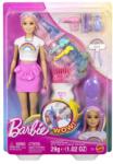 Barbie Set de joaca Barbie cu par stralucitor curcubeu si accesorii Papusa