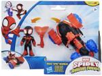Marvel Set de joaca Spidey and his Amazing Friends, Spin Morales si vehicul techno racer Figurina