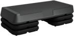 SPORTNOW Stepper aerobic fitness înălțime reglabilă 3 nivele 10/15/20 cm suprafață antiderapantă plastic, gri | Aosom Romania (A90-356V00GY)