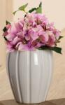  „Tulipa fényes szürke színű kerámia váza - 17cm (33005)