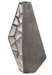  „Futurisztikus mozaik - Ezüstszínű kerámia váza geometrikus mintával - 36 cm (47494)