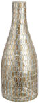  Különleges arany és ezüst színű modern vízálló üveg váza - 32 cm (59160)