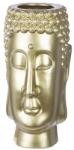  Arany színű buddha fej kerámia váza - 31 cm (32641)