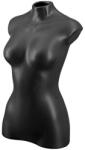  „Black Lady matt fekete színű gyönyörű női test formájú kerámia váza - 25 cm (47343)