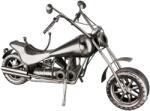  „Motorrad nikkelezett, ezüst színű, motor formájú bortartó állvány - 36 cm (65189)