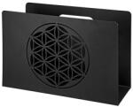  „Flower of Life matt fekete fém újságtartó életvirág mintával - 30 cm (67843)